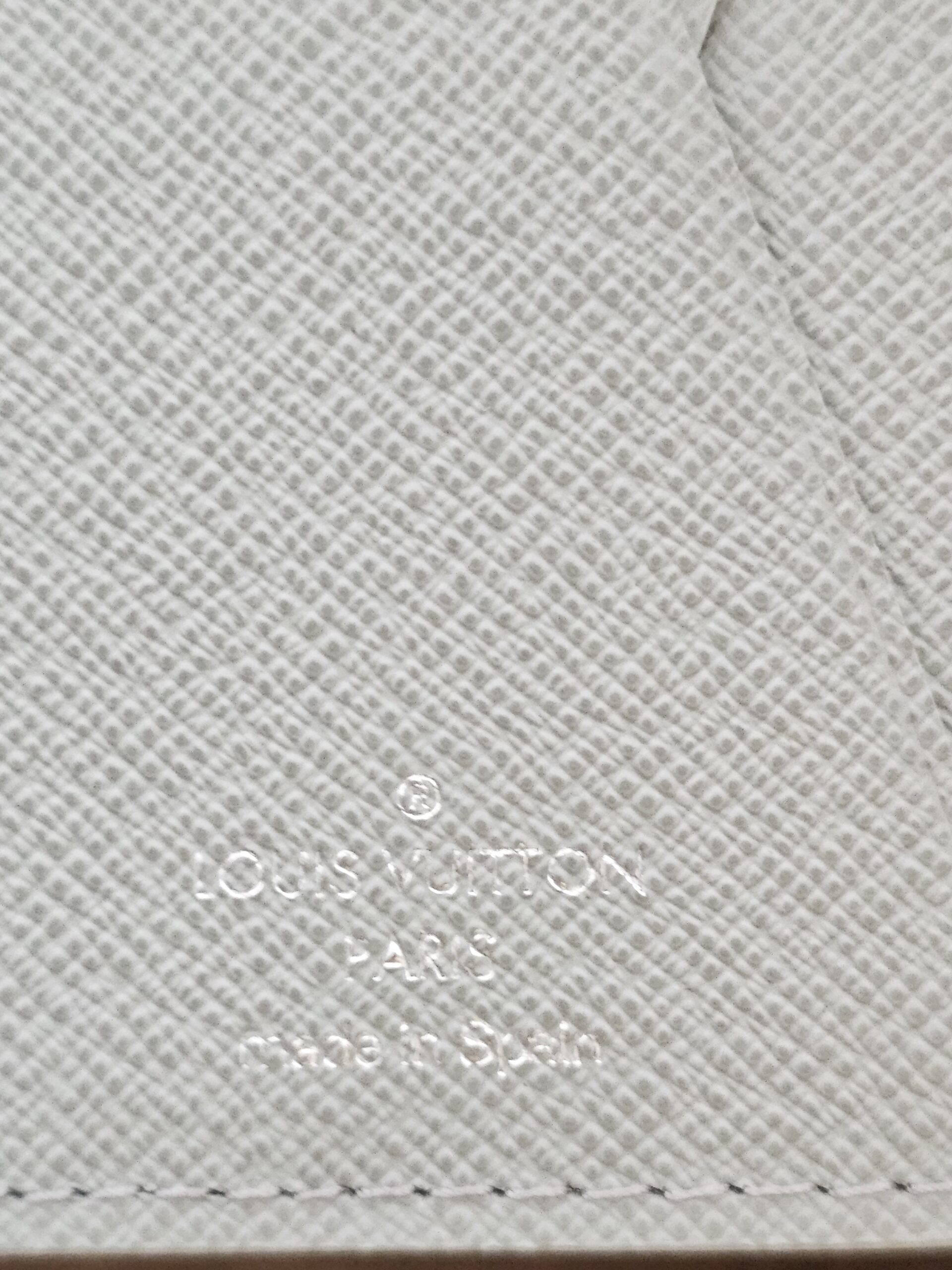 Louis Vuitton Paris made in Spain heat stamp inside the Iridescent Gradient Pocket Organizer