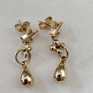 Alternative view of Louis Vuitton Gold LV Flowergram Pendant Earrings