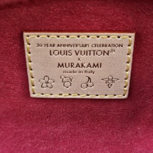 Interior tag reading 20 Year Anniversary Celebration, Louis Vuitton x Murakami, made in Italy