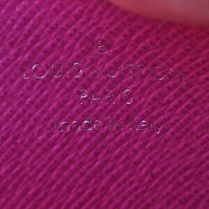 LOUIS VUITTON PARIS made in Italy stamp inside the card holder