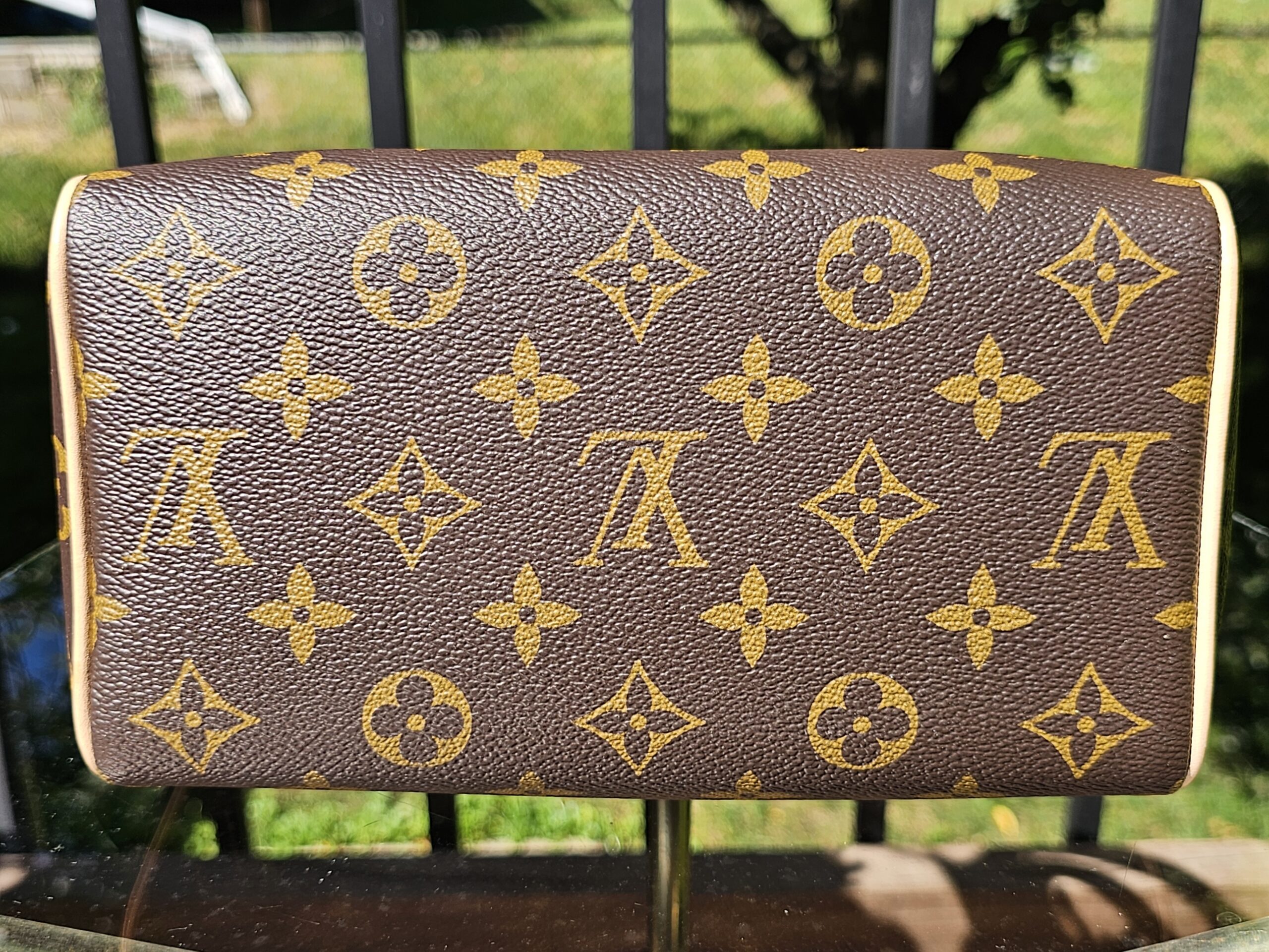 Base of the Monogram Speedy Bandouliere 20