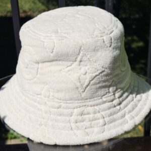 Louis Vuitton LVacation Reversible Bucket Hat White Cream - plush Monogram jacquard side
