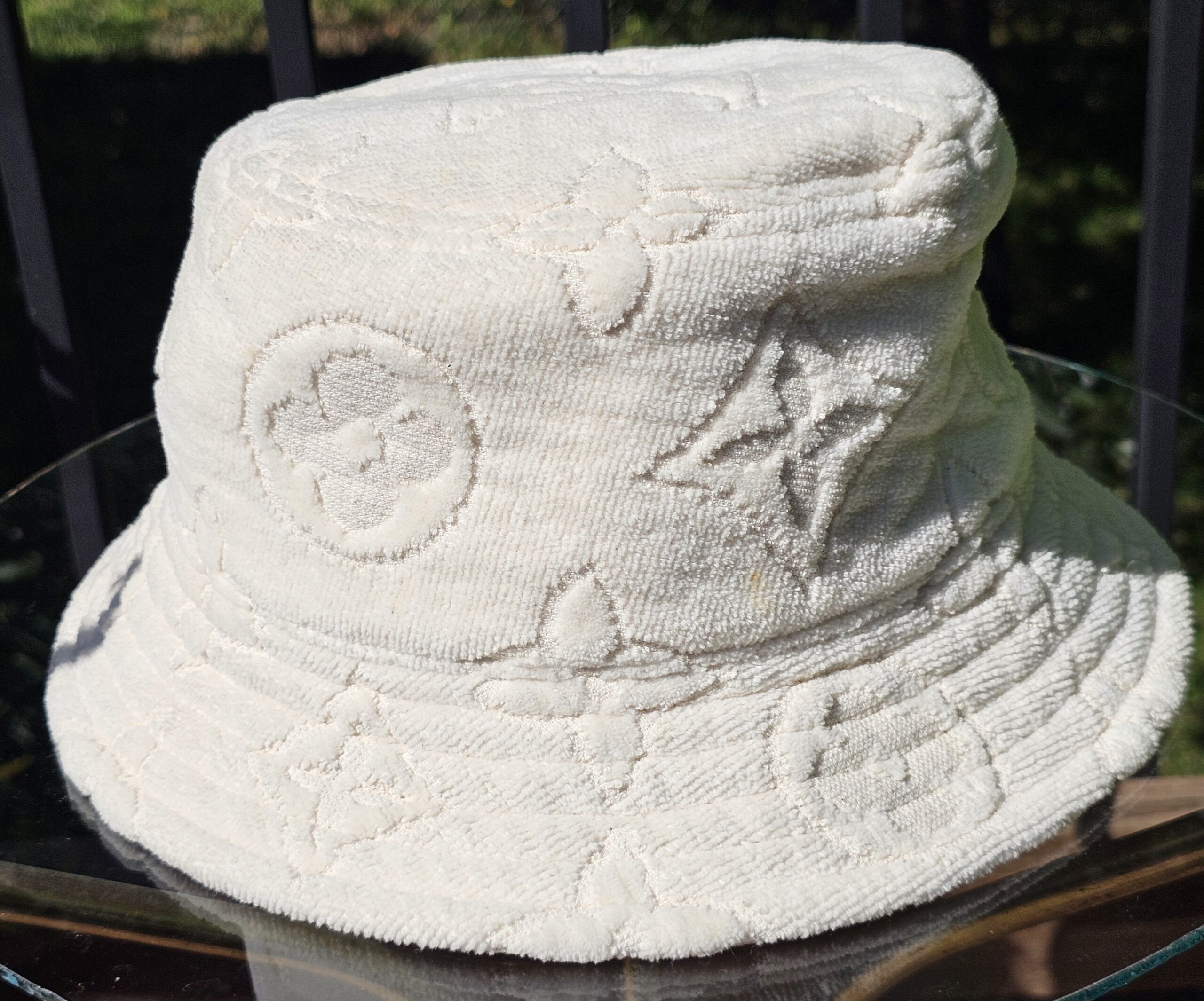 Monogram jacquard crown of the reversible bucket hat