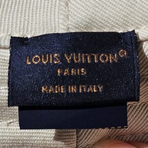 LOUIS VUITTON PARIS made in Italy label inside the bucket hat