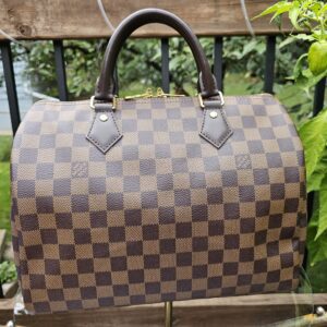 Reverse of the Damier Ebene Speedy Bandouliere 30