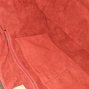 Red microfiber interior with the interior pocket