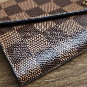 Flap edge of the Sarah Wallet with its snap