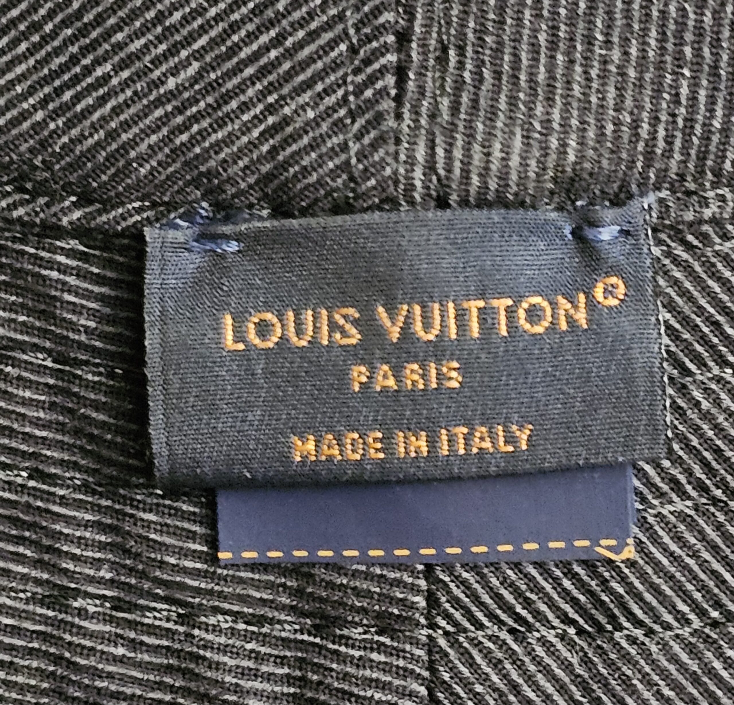 LOUIS VUITTON PARIS made in Italy label inside the hat