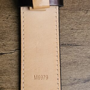 Natural leather underside of the belt with the buckle