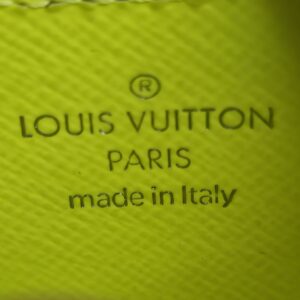 LOUIS VUITTON PARIS made in Italy stamp inside the card holder