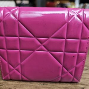 Reverse of the hot pink patent Cannage wallet