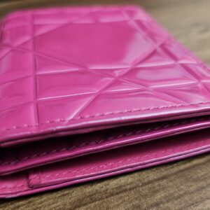 Side of the wallet showing the compartments
