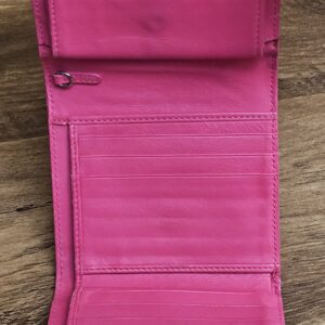 Wallet fully unfolded showing the card slots