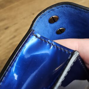 Underside of the flap with the magnetic closures