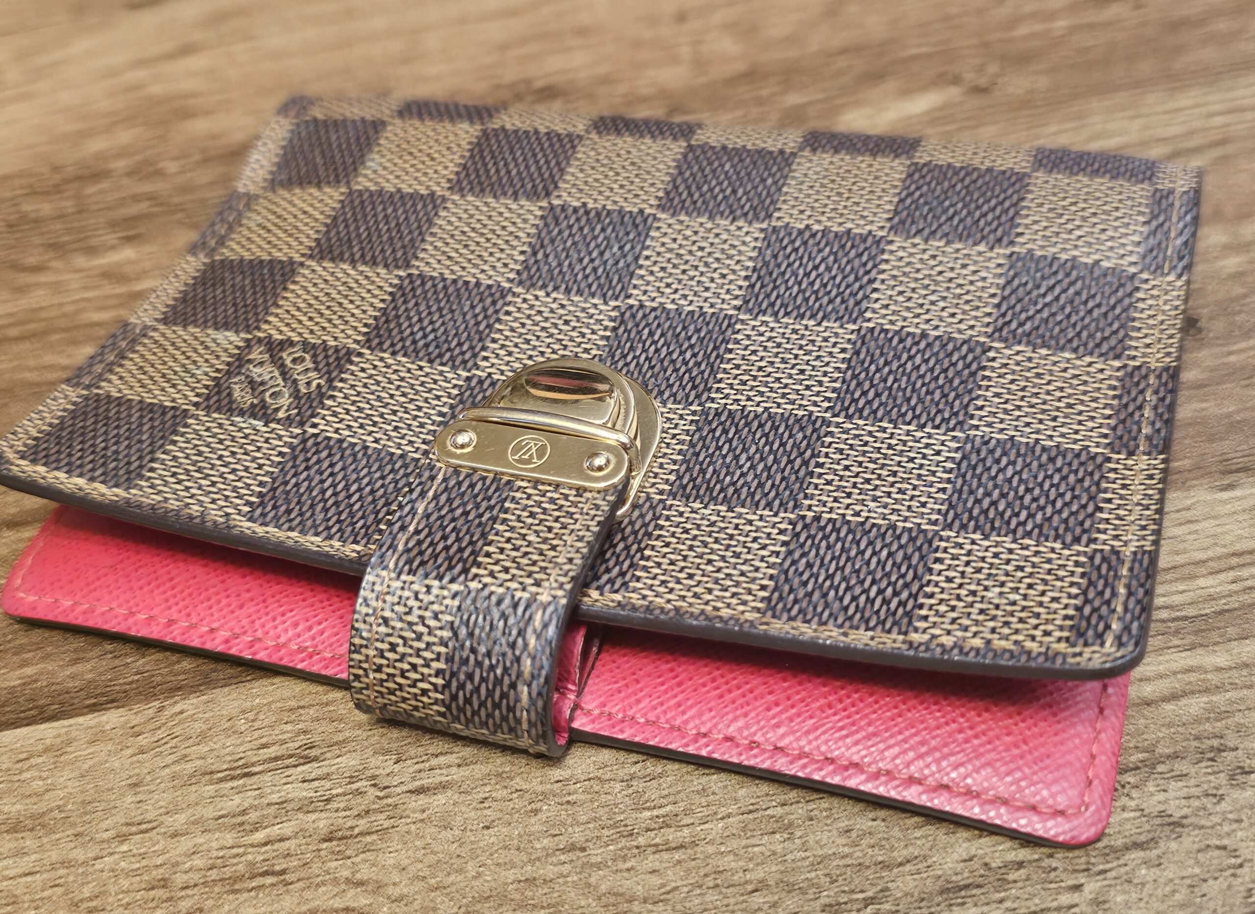 Koala agenda cover lying flat with the red interior edge showing