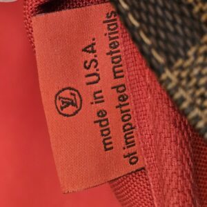 Interior tag reading made in U.S.A. of imported materials