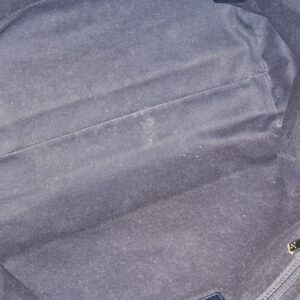 Interior compartment of the Deauville tote with the fabric label