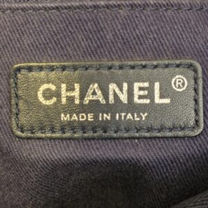 CHANEL Made in Italy plate stitched inside the Deauville tote