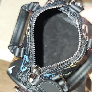 Open interior with black lining