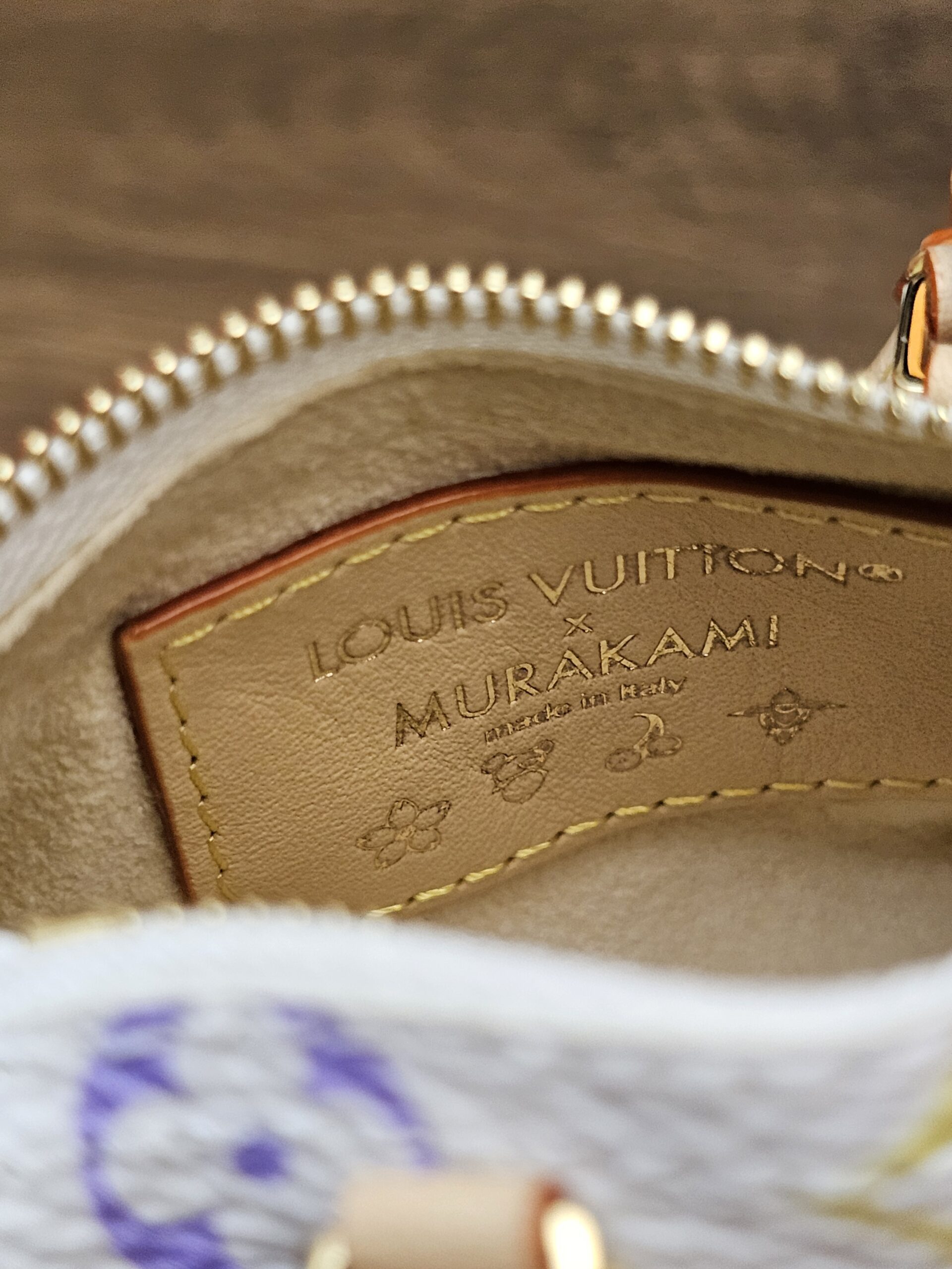 Closer view of the embossed interior plaque