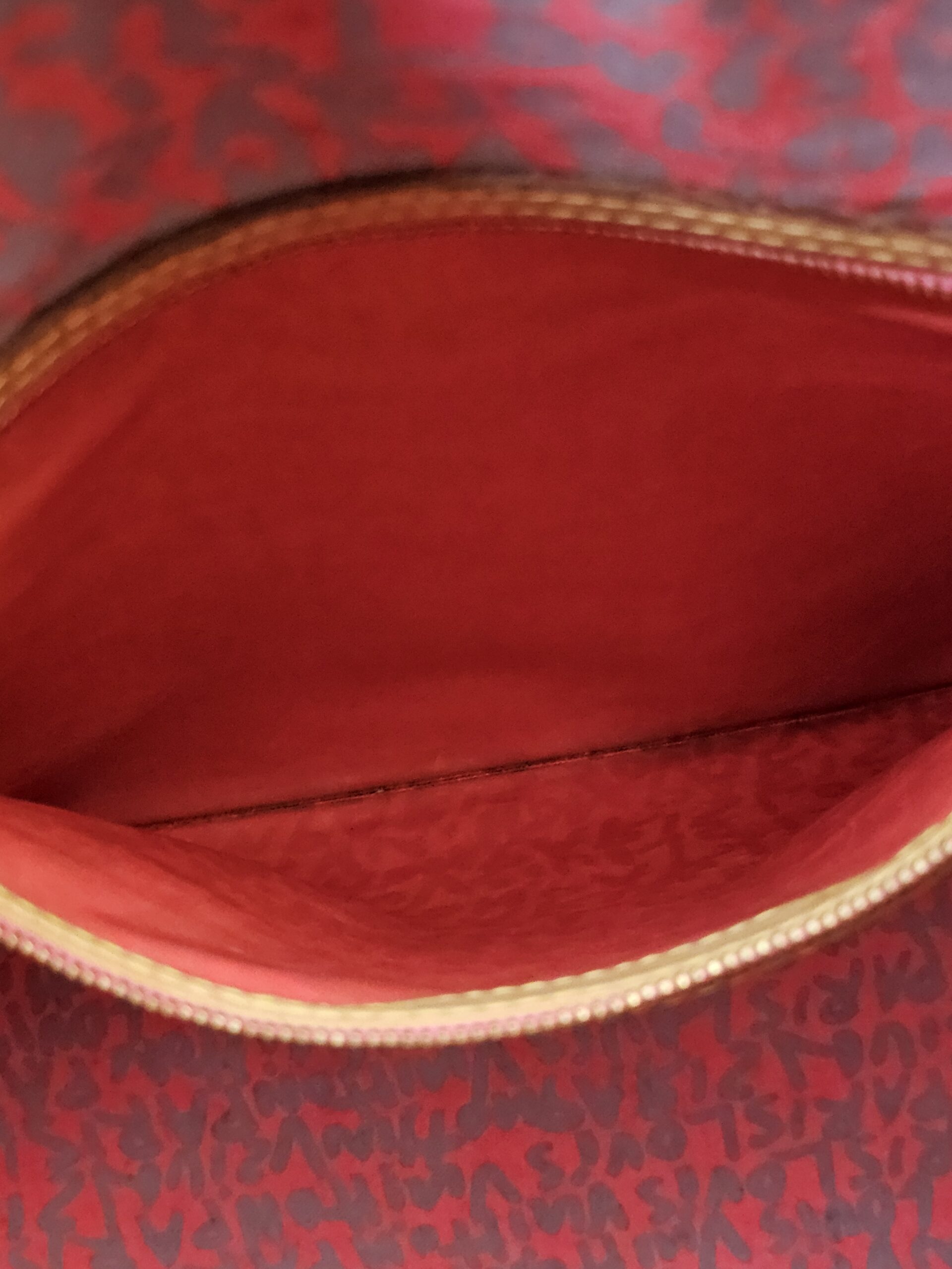 Inside the interior zip pocket