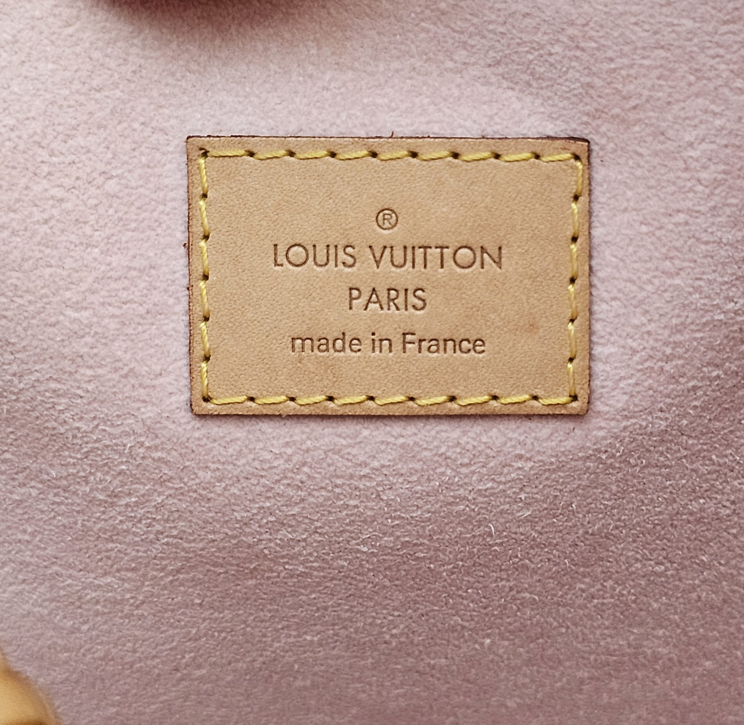 Interior heat stamp reading made in France