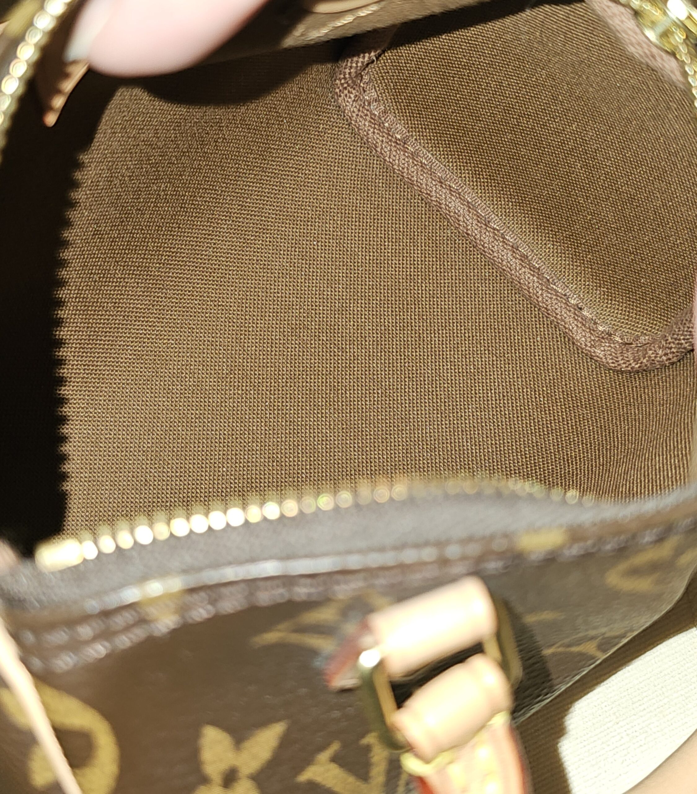 Interior lining seen from the other end