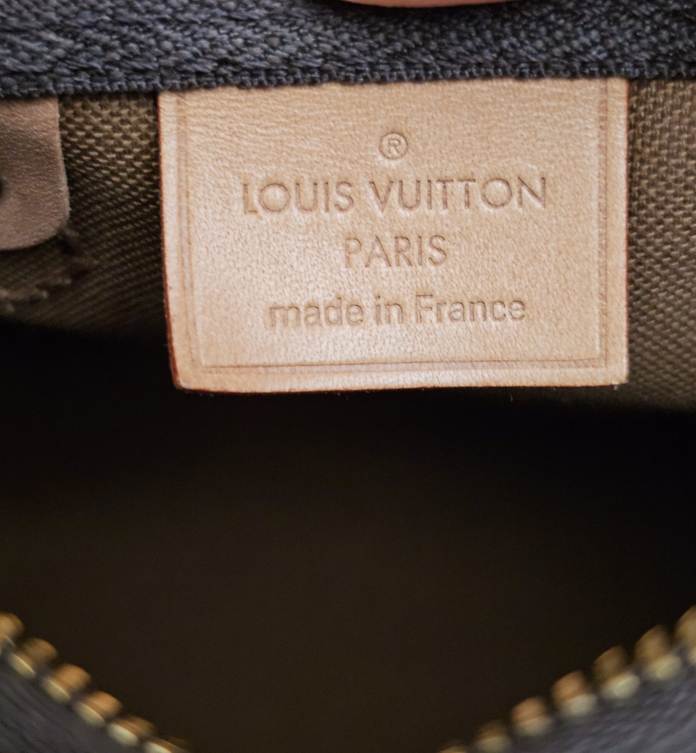 Interior heat stamp reading made in France