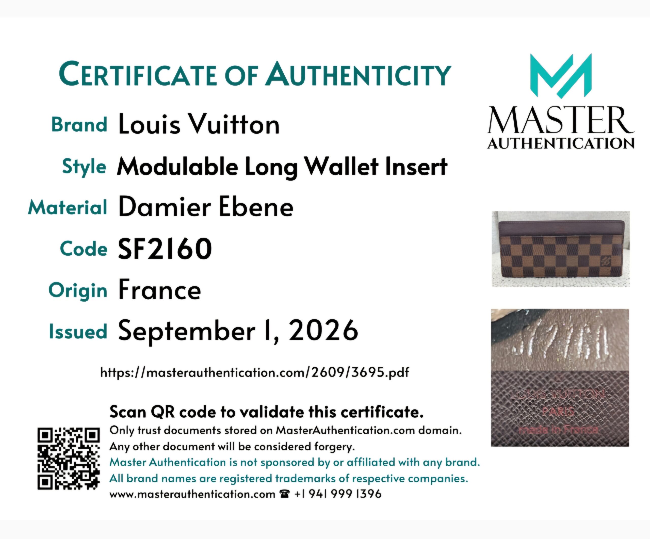 Louis Vuitton Damier Ebene Long Modulable Insert - Image 12