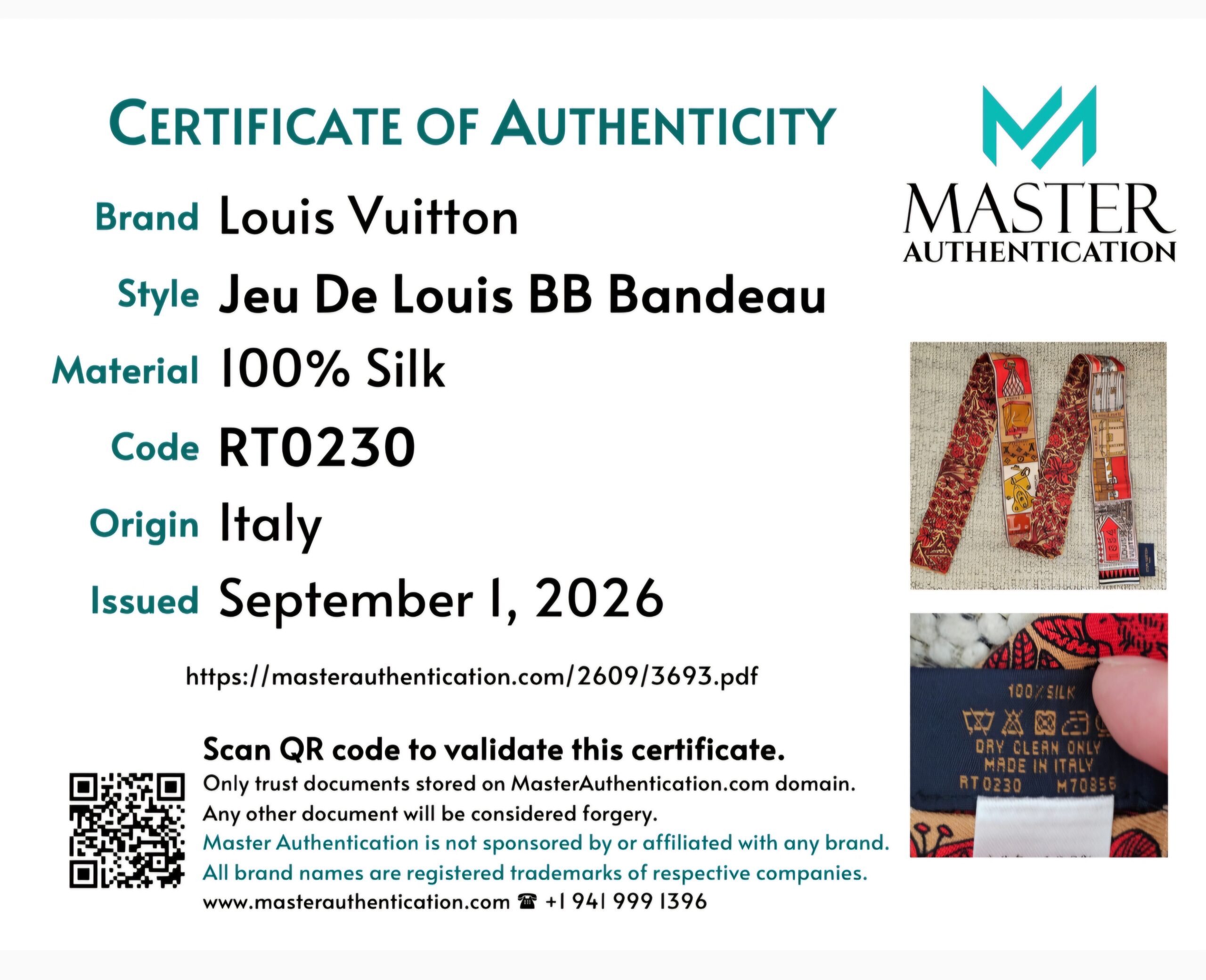 Louis Vuitton Jeu de Louis Bandeau BB - Image 9