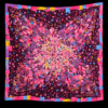 Louis Vuitton Silk Paint Print Monogram Multicolor Large Square Scarf - the full scarf laid flat
