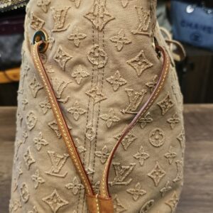 Louis Vuitton Denim Neverfull MM Beige - Image 11