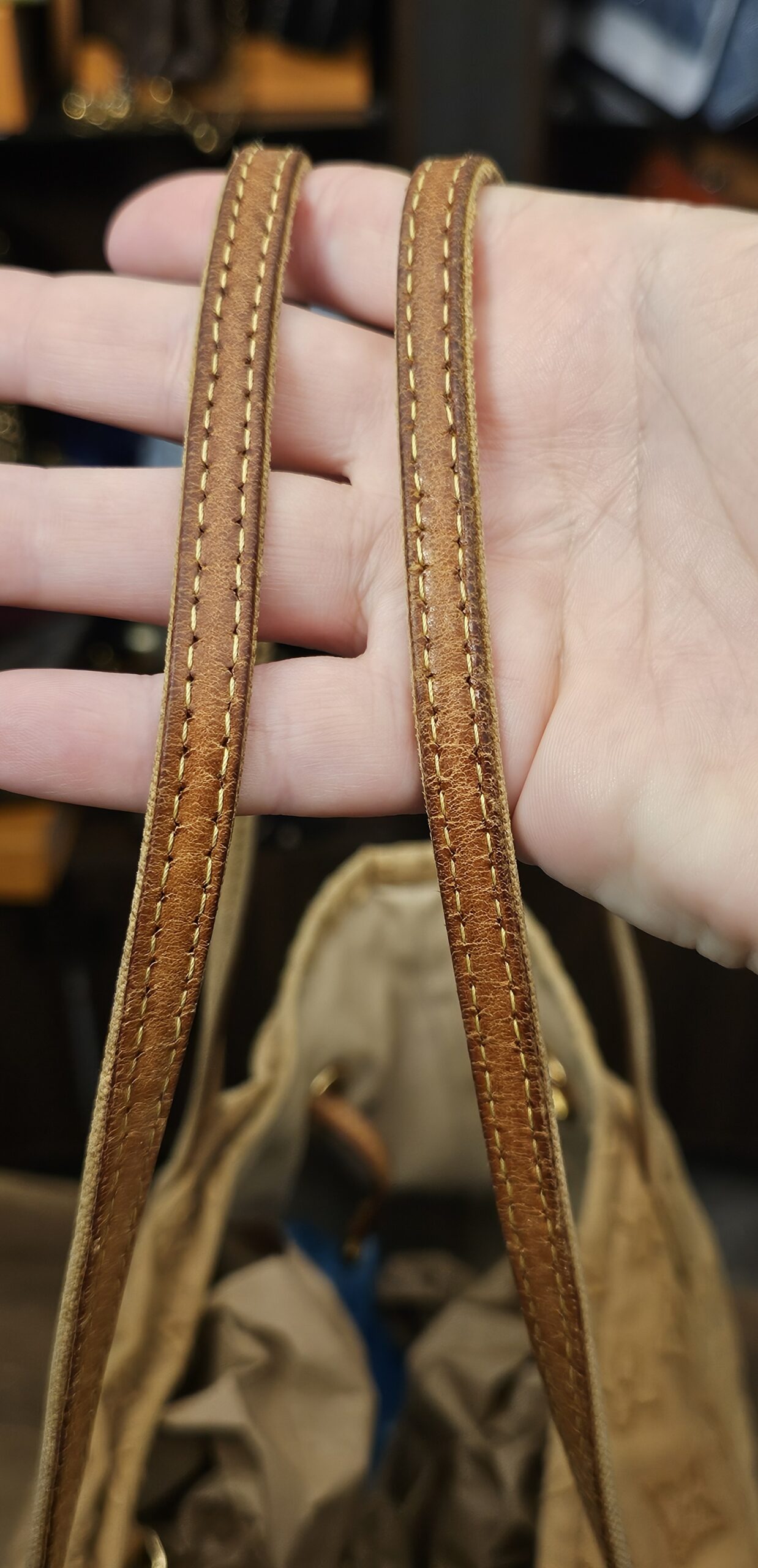 Louis Vuitton Denim Neverfull MM Beige - Image 17