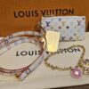 Louis Vuitton x Takashi Murakami Monogram Multicolor Phone Holder White - shown with its strap, charm chain and box