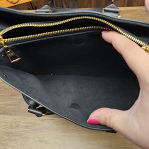 Full interior view showing the clean black lining