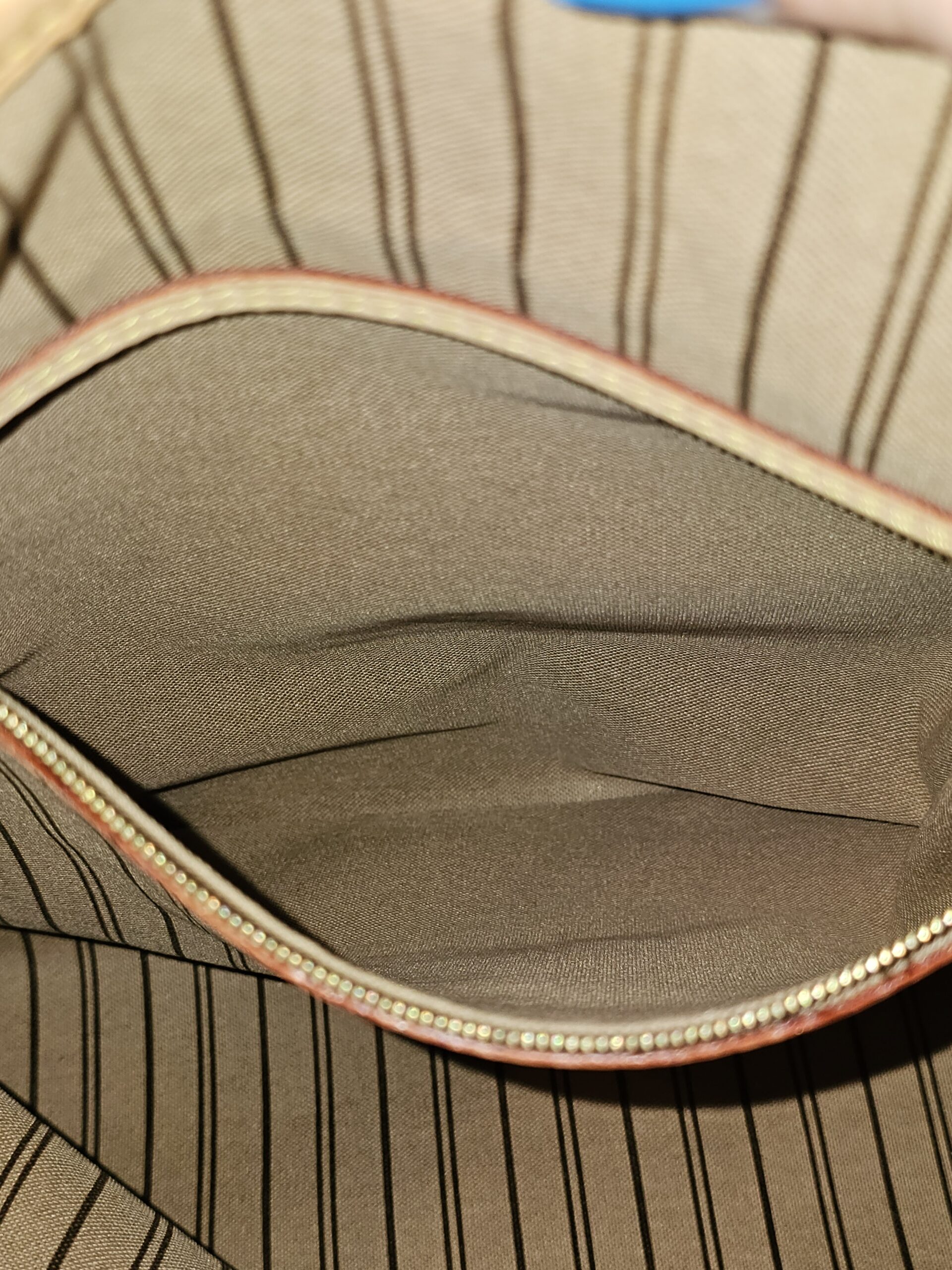 Inside the interior zip pocket