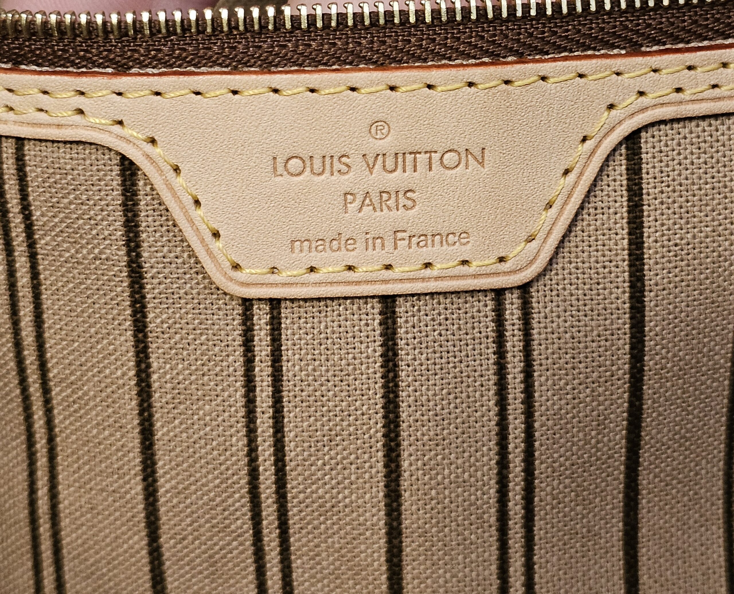LOUIS VUITTON PARIS made in France heat stamp