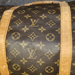 Vachetta bands showing patina and dryness