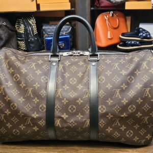 Back of the bag in Monogram Macassar canvas