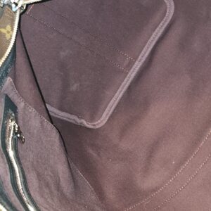 Interior lining with light marks from use