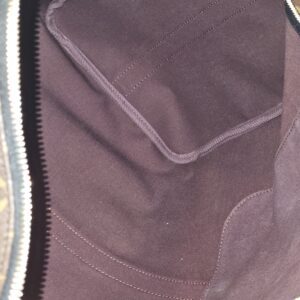 Interior side of the burgundy lining
