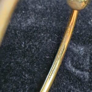 Ball end close up with signs of wear