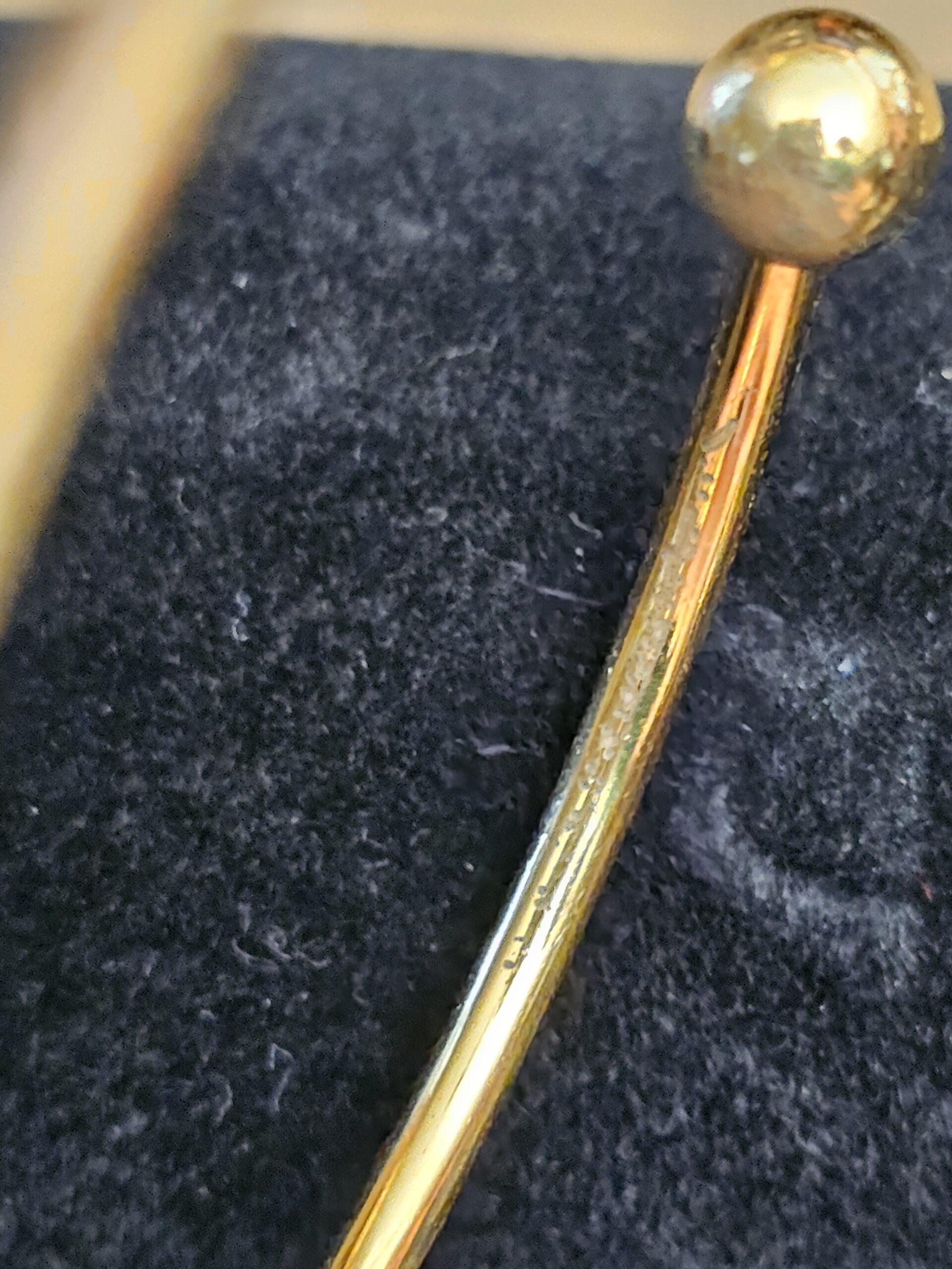 Ball end close up with signs of wear