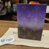 Louis Vuitton Monogram Pigment Passport Cover Purple - front view of the purple gradient over Monogram canvas