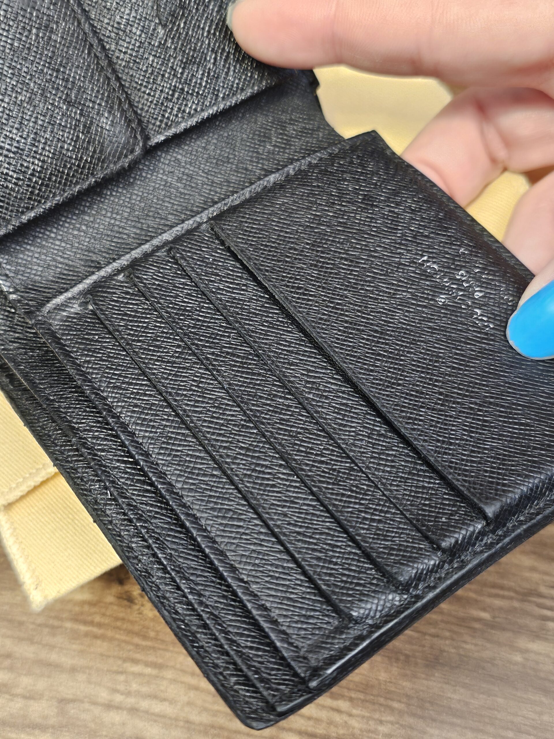 Card slots showing rubbing
