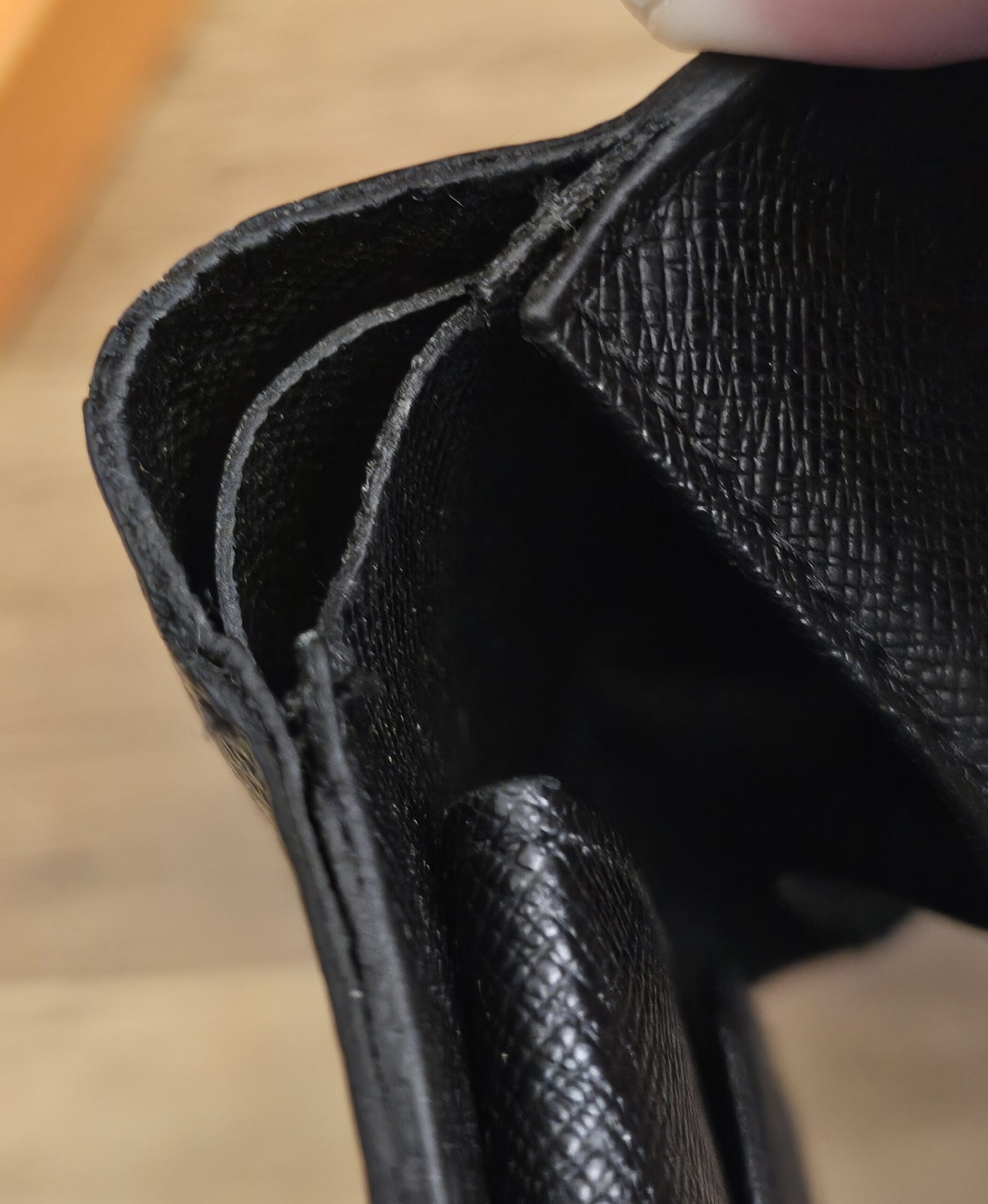 Card slot edges showing wear