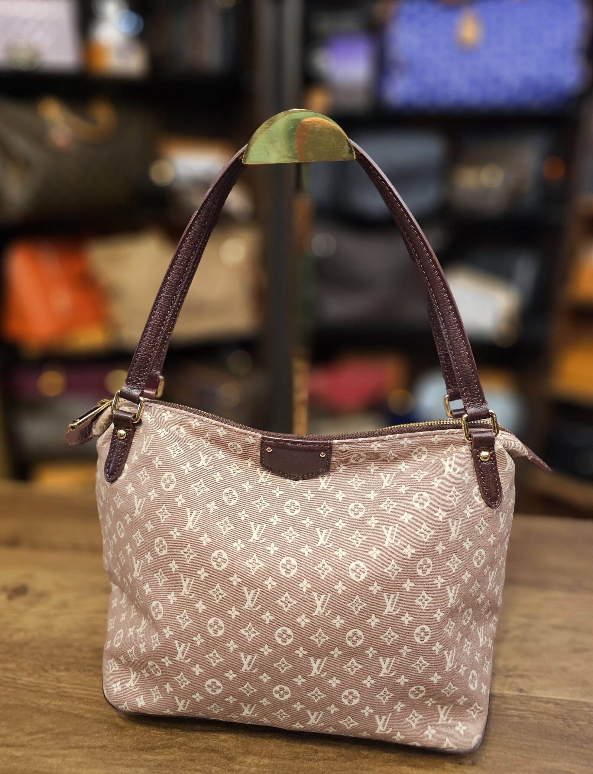 Louis Vuitton Monogram Idylle Ballade PM Sepia - front view on a stand