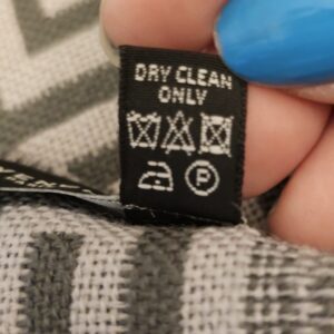 Care label reading dry clean only