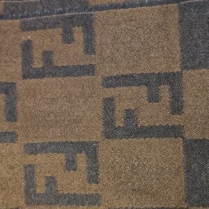 Close up of the brown and black FF Zucca weave