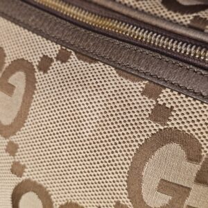 Close up of the Jumbo GG canvas and zip